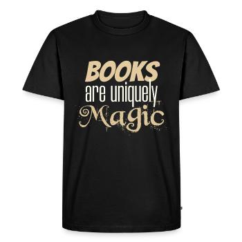 Book Lover Gifts Books are Uniquely Magic Reader - Men's Premium Organic T-Shirt - black - Front - Nico (187cm)