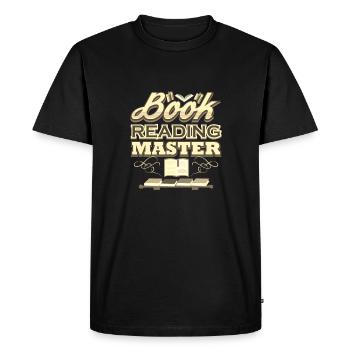Lecture de livres Maître Bibliothécaire Cadeau Livre Cadeau Amoureux Cadeau - T-shirt Premium bio Homme - noir - Devant - Nico (187cm)