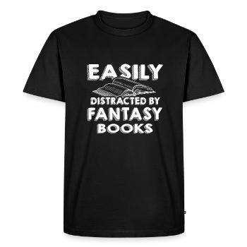 Cadeau de fan de livre fantastique facilement distrait par - T-shirt Premium bio Homme - noir - Devant - Nico (187cm)