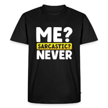 Sarcasme Cadeau Moi Sarcastique Jamais drôle Sarcastique - T-shirt Premium bio Homme - noir - Devant - Nico (187cm)