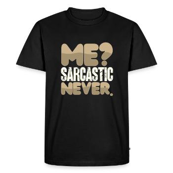 Humour sarcastique Moi Sarcastique Jamais Sarcasme Cadeau - T-shirt Premium bio Homme - noir - Devant - Nico (187cm)
