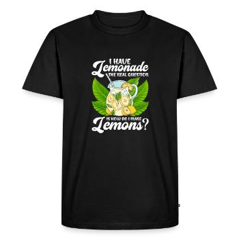 Cadeau sarcastique avoir de la limonade comment faire des citrons - T-shirt Premium bio Homme - noir - Devant - Nico (187cm)