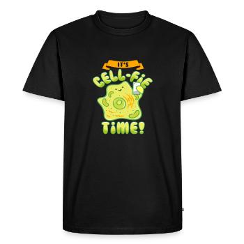 Téléphone portable Humour C’est Cell Fie Time Selfie - T-shirt Premium bio Homme - noir - Devant - Nico (187cm)
