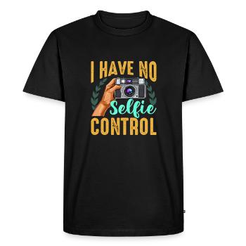 Photographie Je n’ai pas de contrôle de selfie Selfie drôle - T-shirt Premium bio Homme - noir - Devant - Nico (187cm)