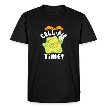 Humour de téléphone portable C’est Cell Fie Time Selfie Cadeau - T-shirt Premium bio Homme - noir - Devant - Nico (187cm)