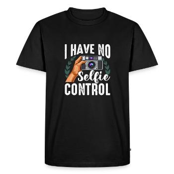 Photographie Je n’ai pas de contrôle de selfie Selfie drôle - T-shirt Premium bio Homme - noir - Devant - Nico (187cm)