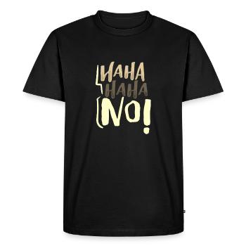 Sarcastique HaHa HaHa Pas de négativité Cadeau de sarcasme - T-shirt Premium bio Homme - noir - Devant - Nico (187cm)