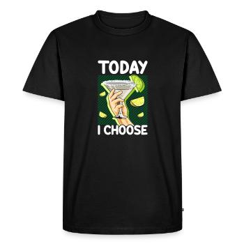 Margarita Drinker Gift Aujourd’hui, je choisis Margarita - T-shirt Premium bio Homme - noir - Devant - Nico (187cm)