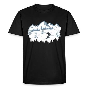 Skiing, Skiing, Skiing, Snow - Men's Premium Organic T-Shirt - black - Front - Nico (187cm)
