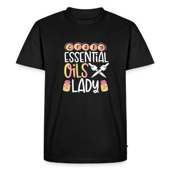 Crazy Essential Oils Lady Gift Essential Oils - Men's Premium Organic T-Shirt - black - Front - Nico (187cm)