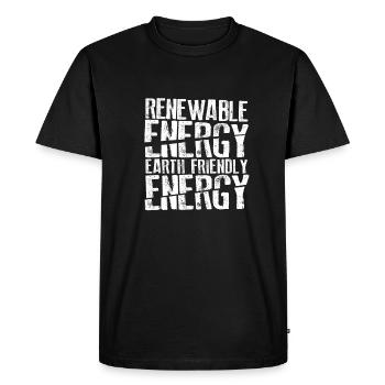 Énergie renouvelable Énergie respectueuse de l’environnement - T-shirt Premium bio Homme - noir - Devant - Nico (187cm)