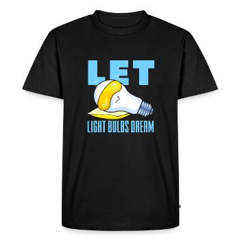 Sauvez l’environnement Laissez rêver les ampoules - T-shirt Premium bio Homme - noir - Devant - Nico (187cm)