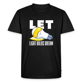 Sauvez l’environnement Laissez rêver les ampoules - T-shirt Premium bio Homme - noir - Devant - Nico (187cm)