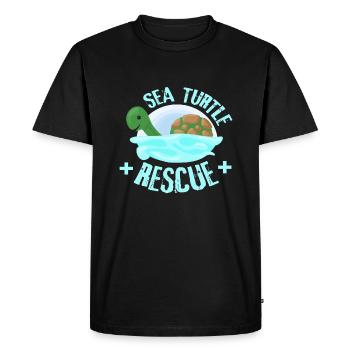 Cadeau d’amoureux de tortue mignon Cadeau de tortue de mer - T-shirt Premium bio Homme - noir - Devant - Nico (187cm)
