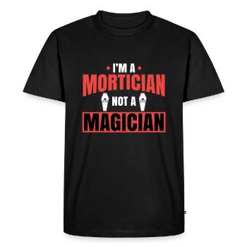 Cadeau morticien Je suis un morticien, pas un magicien - T-shirt Premium bio Homme - noir - Devant - Nico (187cm)