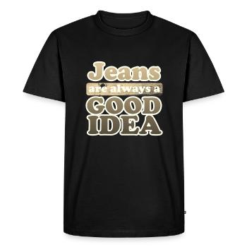 Les jeans sont toujours une bonne idée Denim Lover Gift - T-shirt Premium bio Homme - noir - Devant - Nico (187cm)