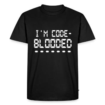 Computer Programming I'm Code Blooded Programmer - Men's Premium Organic T-Shirt - black - Front - Nico (187cm)
