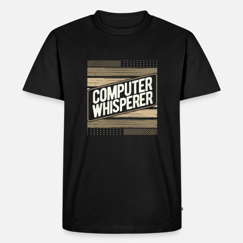Computerflüsterer Geschenkcomputer Geschenkcomputer - Männer Premium Bio T-Shirt - Schwarz