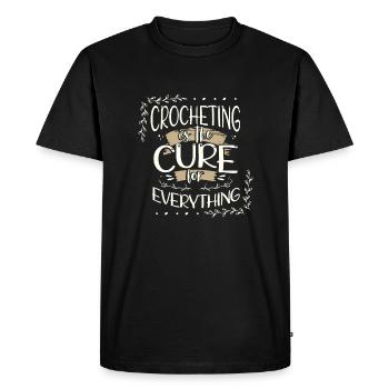 Crochet Gifts Crocheting Cure for Everything - Men's Premium Organic T-Shirt - black - Front - Nico (187cm)