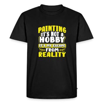 Peintre Cadeau Peinture Pas Passe-temps Évasion de - T-shirt Premium bio Homme - noir - Devant - Nico (187cm)