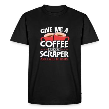 Cadeau de peintre Donnez-moi du café et un écailleuse Je suis heureux - T-shirt Premium bio Homme - noir - Devant - Nico (187cm)
