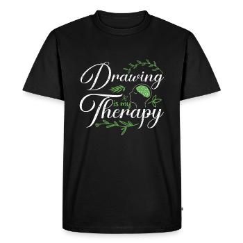 Le dessin cadeau d’artiste est mon cadeau de thérapie pour l’artiste - T-shirt Premium bio Homme - noir - Devant - Nico (187cm)