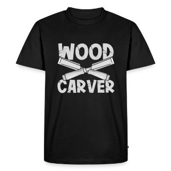 Wood Carver Crossed Woodworking Tools Woodworker - Men's Premium Organic T-Shirt - black - Front - Nico (187cm)