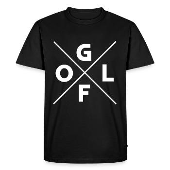 Golf X Golfers Golfing - T-shirt Premium bio Homme - noir - Devant - Nico (187cm)