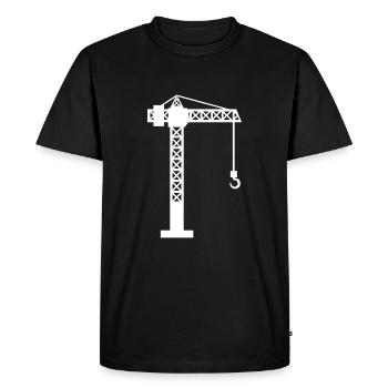 Chantier de grue - T-shirt Premium bio Homme - noir - Devant - Nico (187cm)