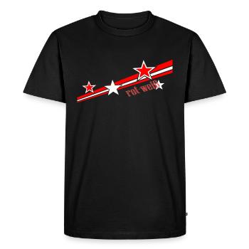 rouge blanc - T-shirt Premium bio Homme - noir - Devant - Nico (187cm)