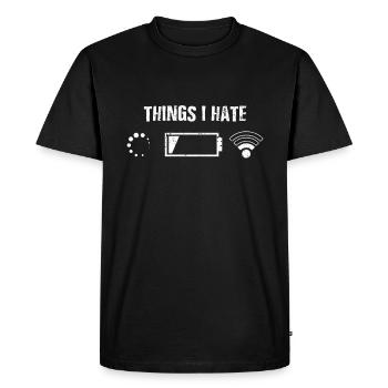 Cadeau de haine de nerd - T-shirt Premium bio Homme - noir - Devant - Nico (187cm)