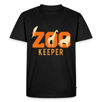 Zoo Animal Care Zookeeper Zoo Keeper T-Shirt - Men's Premium Organic T-Shirt - black - Front - Nico (187cm)