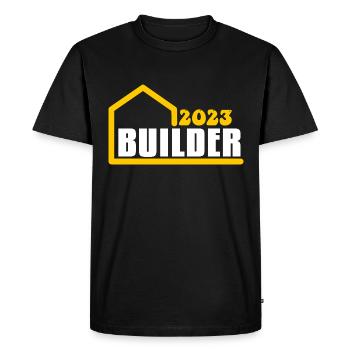 Construction de maison de propriétaire d’immeuble 2023 - T-shirt Premium bio Homme - noir - Devant - Nico (187cm)