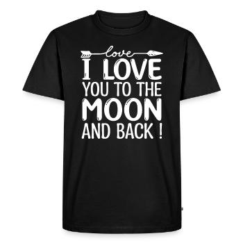 je t'aime magnifique copain et copine amoureuse - T-shirt Premium bio Homme - noir - Devant - Nico (187cm)