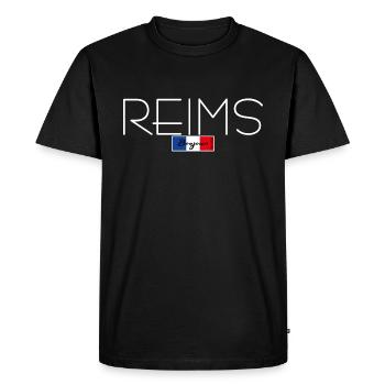 REIMS FRANCE HOLIDAY SUMMER PARTY (w) - T-shirt Premium bio Homme - noir - Devant - Nico (187cm)