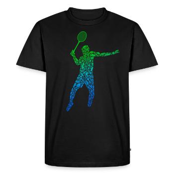 Badminton Badminton Players Badminton Kids - Men's Premium Organic T-Shirt - black - Front - Nico (187cm)