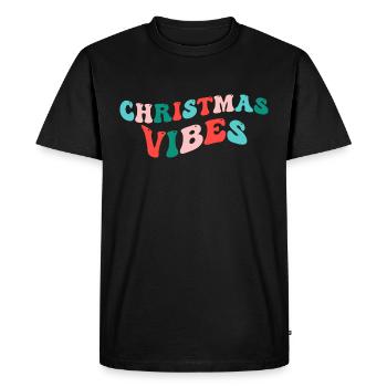 Christmas Vibes - Weihnachten - Men's Premium Organic T-Shirt - black - Front - Nico (187cm)