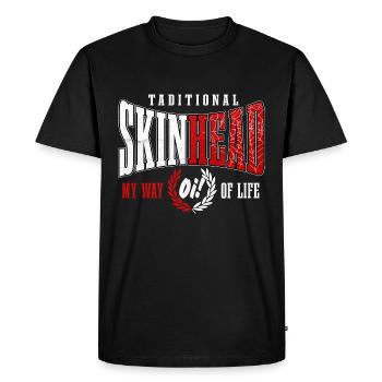 Oi Skinhead - T-shirt Premium bio Homme - noir - Devant - Nico (187cm)