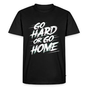 Faites-le - allez-y ou partez - T-shirt Premium bio Homme - noir - Devant - Nico (187cm)
