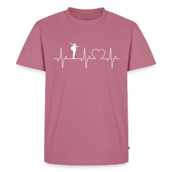 Jäger Herzschlag Jagen EKG Jagd - Männer Premium Bio T-Shirt - Mauve - Vorne - Nico (187cm)