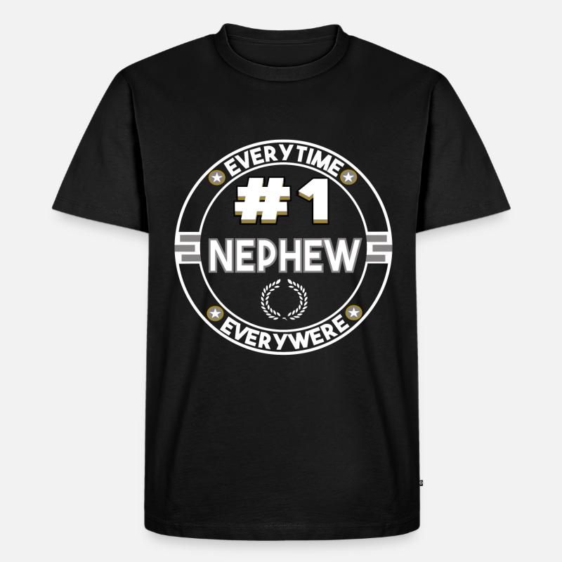 Nephew - Neffe Nummer eins - Männer Premium Bio T-Shirt - Schwarz