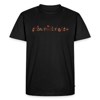 Buveur moyen, café et grains de café - T-shirt Premium bio Homme - noir - Devant - Nico (187cm)