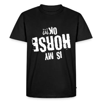 Cadeau de cavalier de dictons de cheval - T-shirt Premium bio Homme - noir - Devant - Nico (187cm)