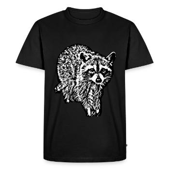 RACCOON - 1B - T-shirt Premium bio Homme - noir - Devant - Nico (187cm)