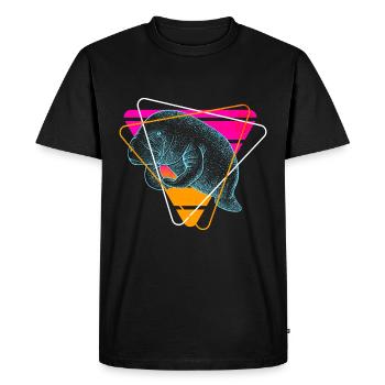 Vaporwave Manati - T-shirt Premium bio Homme - noir - Devant - Nico (187cm)