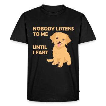 Golden Retriever Golden Retriever-amoureux Golden - T-shirt Premium bio Homme - noir - Devant - Nico (187cm)