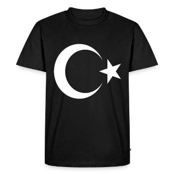 turc demi-lune et étoile turkey, turquie, türkiye - T-shirt Premium bio Homme - noir - Devant - Nico (187cm)