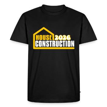 Building owner house construction 2026 - Men's Premium Organic T-Shirt - black - Front - Nico (187cm)