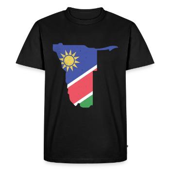 Namibie - T-shirt Premium bio Homme - noir - Devant - Nico (187cm)