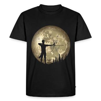 Tir à l’arc - T-shirt Premium bio Homme - noir - Devant - Nico (187cm)